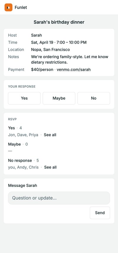 Active · no response yet — built page