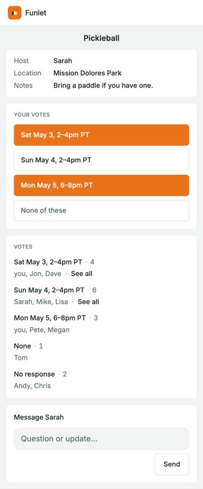 Active · two slots voted — built page